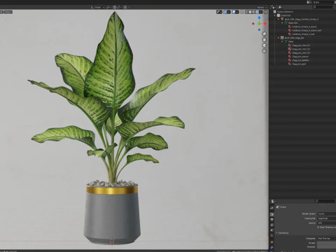 Plants collection 666 3D Model