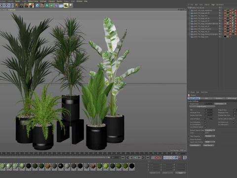 Colecci&oacute;n de plantas 718 Modelo 3D