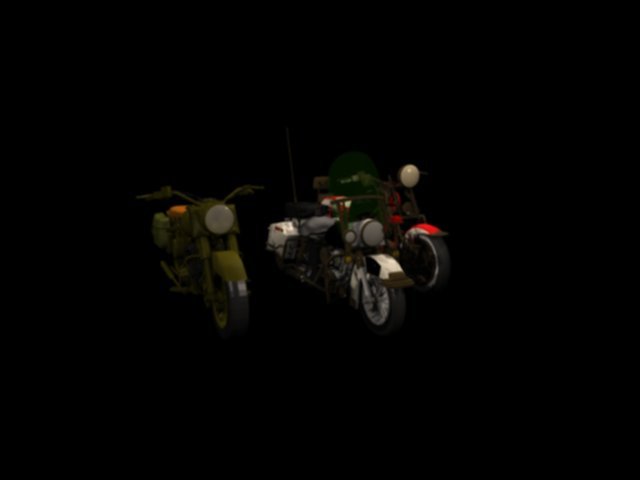 harley davidson 3 models 3D Model .c4d .max .obj .3ds .fbx .stl .blend 