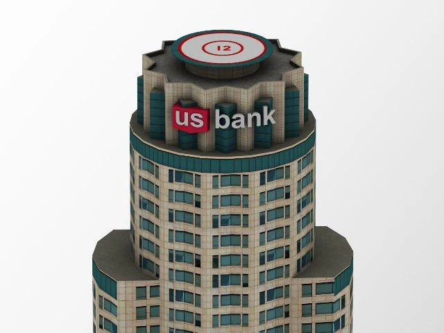 us bank tower 3D Model .c4d .max .obj .3ds .fbx .stl .blend