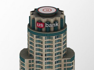 us bank tower Model 3D