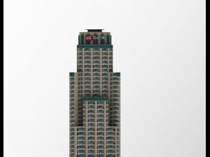 us bank tower Model 3D