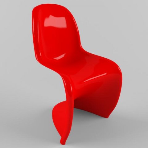 panton chair 3D Model .c4d .max .obj .3ds .fbx .stl .blend 