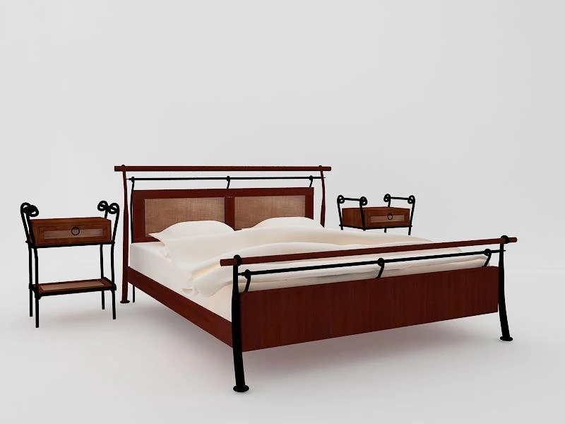 bedroom set 3D Model .c4d .max .obj .3ds .fbx .stl .blend