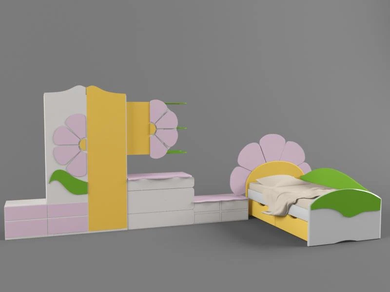 childrens furniture 3D Model .c4d .max .obj .3ds .fbx .stl .blend 