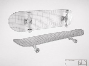 skateboard 3D 模型