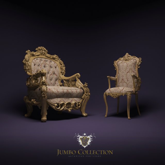 jumbo collection armchairs 3D Model .c4d .max .obj .3ds .fbx .stl .blend 