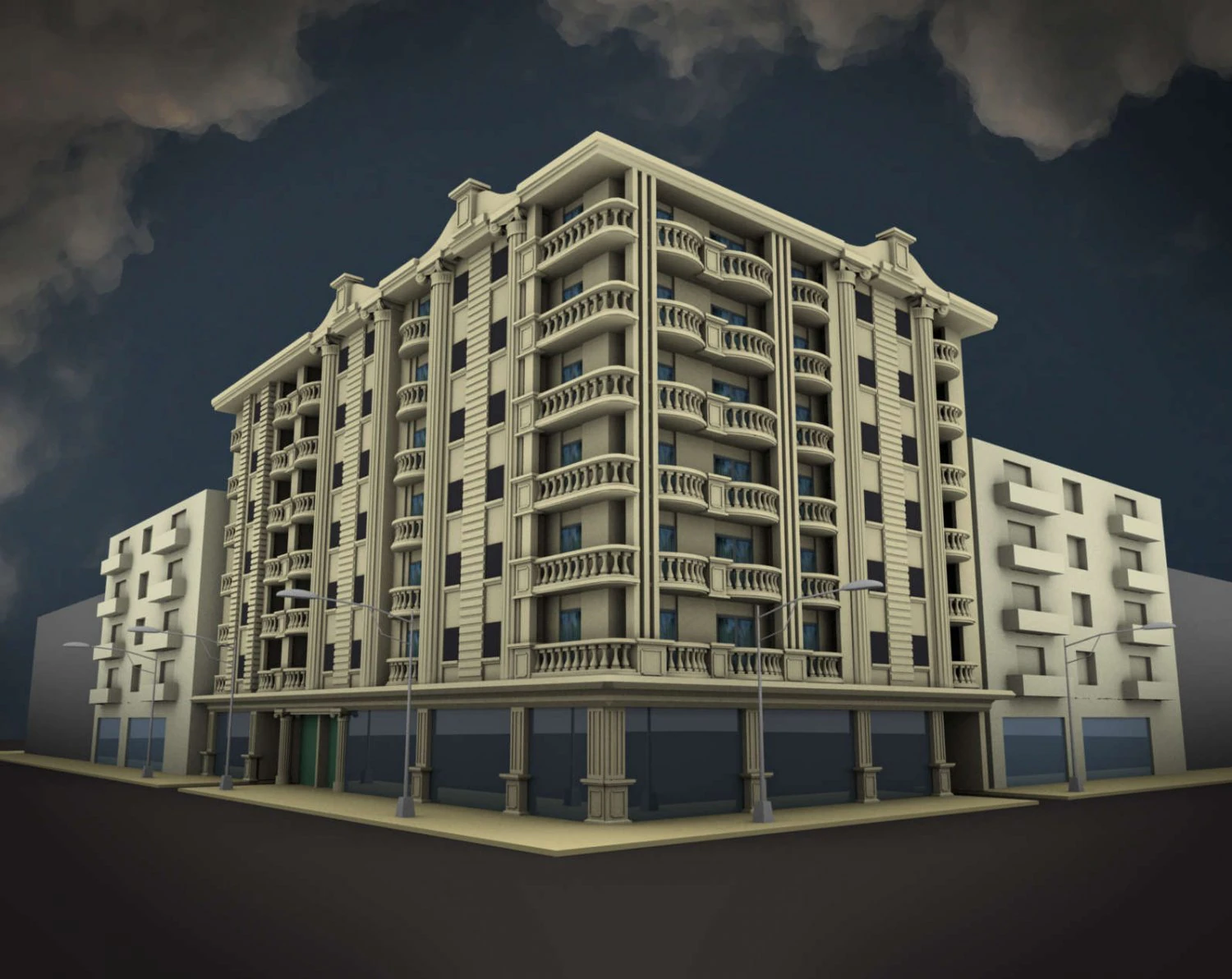 royal building 2 3D Model .c4d .max .obj .3ds .fbx .stl .blend 