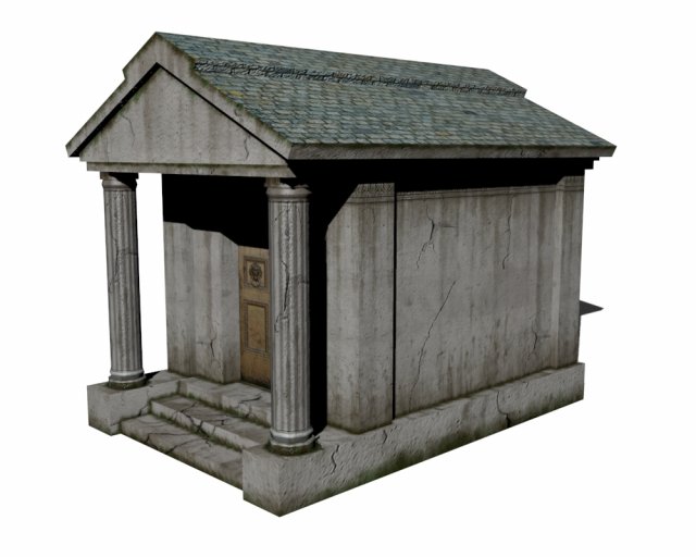 mausoleum 3D Model .c4d .max .obj .3ds .fbx .stl .blend 