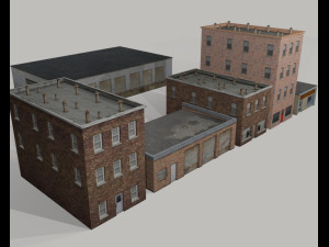 old buildings Modello 3D