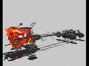 386 day cab semi truck 3D Model