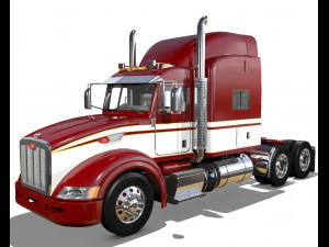 386 semi truck 3d Modello 3D