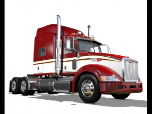 386 semi truck 3d 3D Model