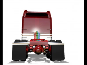 386 semi truck 3d 3D Model