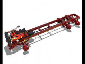 386 semi truck 3d Modelo 3D