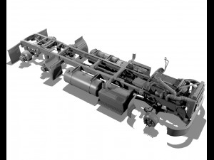 386 semi truck 3d Modelo 3D