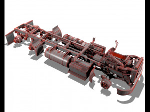 386 semi truck 3d Modelo 3D