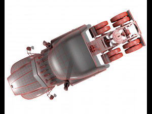386 semi truck 3d Modelo 3D