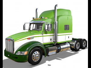 386 semi truck 3d Modelo 3D