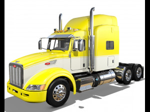 386 semi truck 3d Modelo 3D
