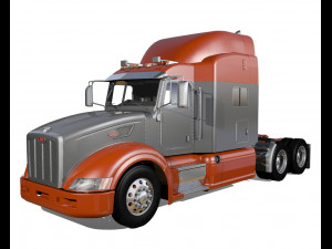 386 semi truck Modello 3D