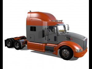 386 semi truck 3D 模型