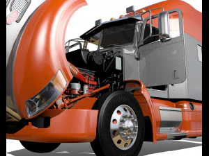 386 semi truck 3D Model