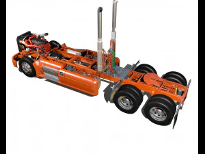 386 semi truck 3D Model