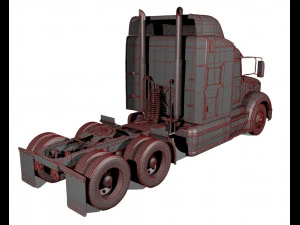 386 semi truck 3D Model