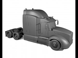 386 semi truck 3D 模型