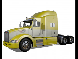 386 semi truck 3D 模型