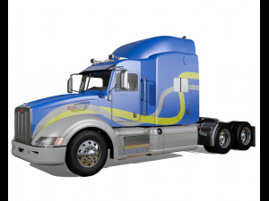 386 semi truck 3D 模型