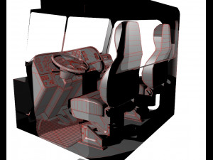 389 day cab semi truck 3Dモデル