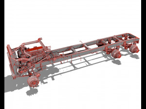 389 day cab semi truck 3Dモデル
