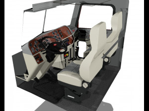 389 day cab semi truck 3Dモデル