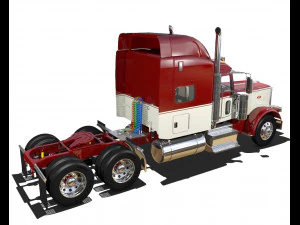 389 semi truck 3D Model