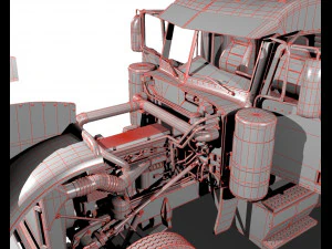389 semi truck 3D Model