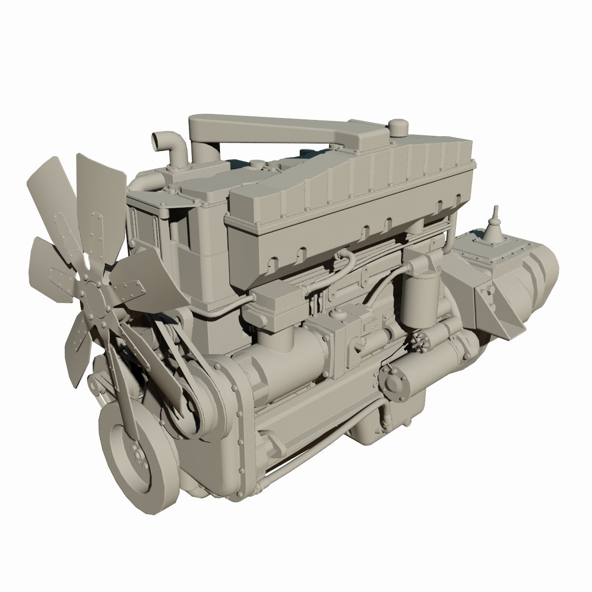 truck diesel engine 3D Model