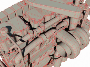 diesel engine 3D 모델