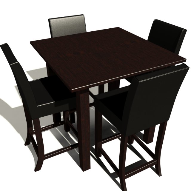 table and chairs 3Dモデル .c4d .max .obj .3ds .fbx .stl .blend 