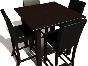 table and chairs Modello 3D