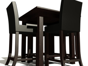table and chairs 3Dモデル