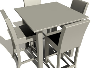 table and chairs 3Dモデル