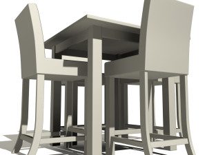 table and chairs 3Dモデル