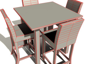 table and chairs 3Dモデル