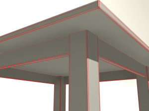 table and chairs 3Dモデル
