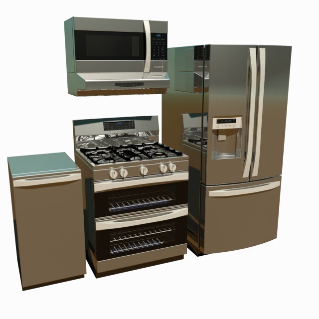 kitchen appliances 3D 모델 .c4d .max .obj .3ds .fbx .stl .blend 
