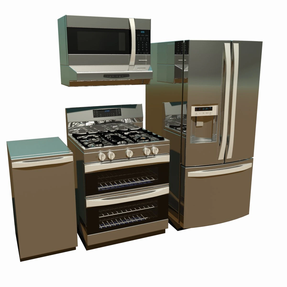 kitchen appliances 3D Model .c4d .max .obj .3ds .fbx .stl .blend 