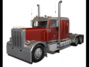 p379 semi truck Modello 3D