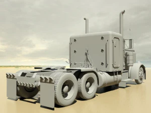 p379 semi truck 3D Model